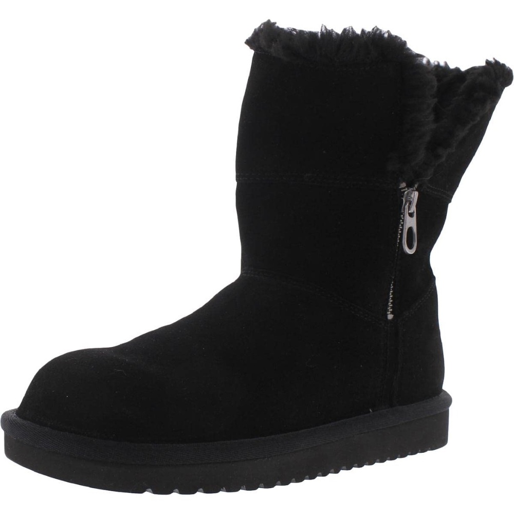 Koolaburra By UGG Aribel Short Boots Women Size 12 US Black Suede Wool